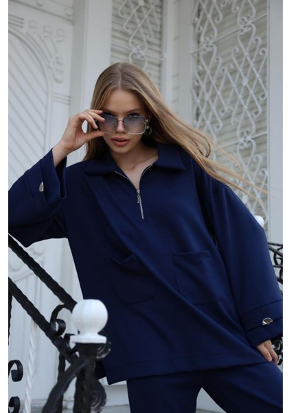 Kadın Alt Üst Takım Oyso Scuba Kumaş Beli Lastikli Yüksek Bel Pantolon Premium Kalite Ikili Takım fiyatları