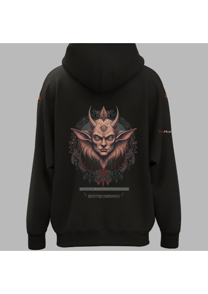 Baskılı Dark Tasarım Hoodie
