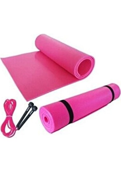 Pembe Peme Pilates Minderi&yoga Egzersiz Matı 6mm Atlama Ipi