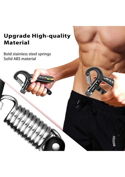 Tekno Trust Son Kalite Orijinal Sayaçlı El Yayı 60 kg - 5 kg Ayarlanabilir 1 Adet El Yayı Bilek Kas Güçlendiric