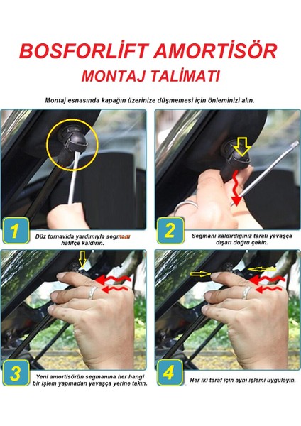 Fiat Doblo Frenleme Özelliğine Sahip Bagaj Amortisörü Sağ Sol Takım 2001-2010 - BSF-A0002