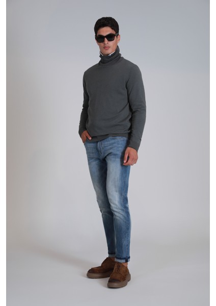 Axel Smart Jean Erkek Pantolon Slim Fit Mavi