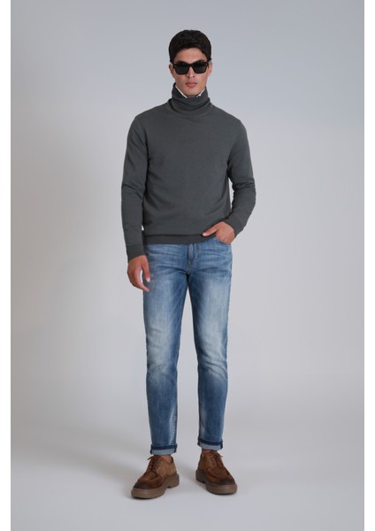 Axel Smart Jean Erkek Pantolon Slim Fit Mavi