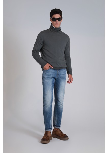 Axel Smart Jean Erkek Pantolon Slim Fit Mavi