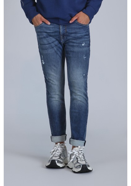 Brıce Smart Jean Erkek Pantolon Slim Fit Mavi