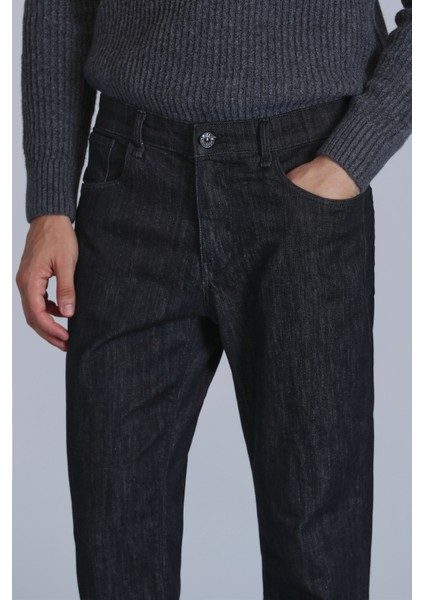 Leonard Smart Jean Erkek Pantolon Slim Fit Siyah