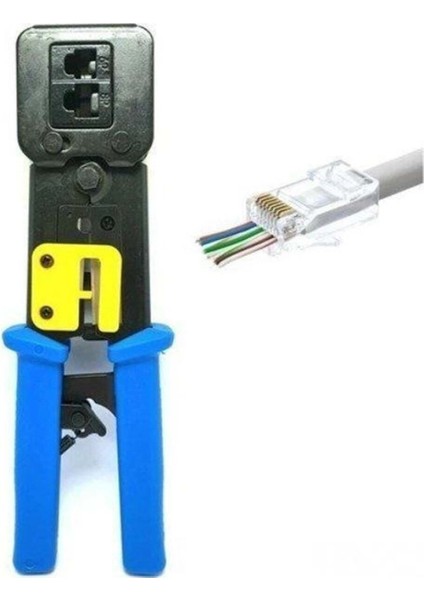Ntt-62 Cat5-Cat6 RJ45-RJ11 Yeni Nesil Ez Sıkma Pensesi