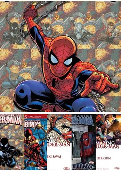 The Amazing Spiderman - 6 Kitap Set - Evrimleş Ya Da Öl 1, 2 - Iç Savaş Yaklaşıyor - Evdeki Savaş - Siyaha Dönüş - Son Bir Gün