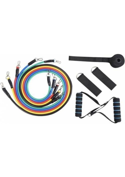 Çok Renkli 11 Parça Direnç Lastiği Spor Aleti, Orta Sertlik, Kapı Arkası Egzersiz modelleri