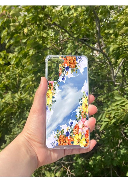 Samsung S21 Plus Uyumlu Aynalı Rengarenk Desenli Darbe Kamera Korumalı Silikon Telefon Kılıfı