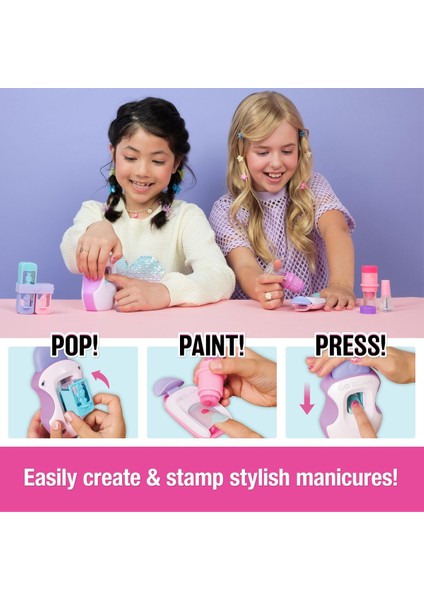 , Go Glam Studio Tırnak Seti, 4 Tasarımla 200 Tırnak Stili, 2 Cila Aplikatörü ve Tırnak Maskesi, +7 modelleri