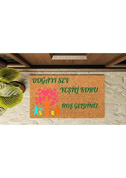 Kapı Önü Paspası Özel Tasarım Koko Model Doğayı Sev PK-1531
