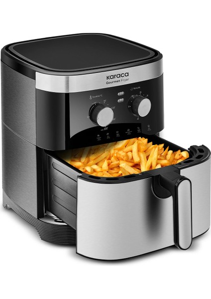 Xxl 9 Litre Geniş Hacimli 8 Kişilik Premium Airfryer | Zamanlayıcı | Kolay Temizleme | Inox Gövde | Onerous Hassas Tartı Hediye