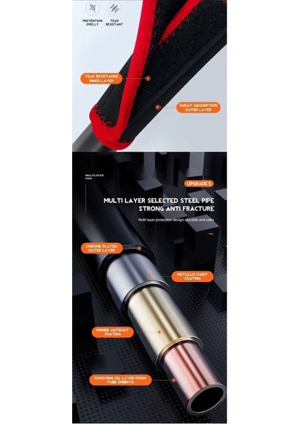 Tekno Trust Yeni Nesil 60-100 cm Kaymaz Ayarlanabilir Yatay Bar Kapı Spor Salonu Bar Çekme Çubuğu