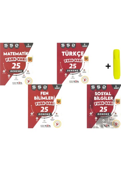 (Sınıf: 5) Matematik Fen Türkçe Sosyal 25 Deneme