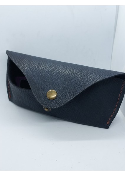 Siyah El Yapımı Handmade Unisex Gözlük Kabı