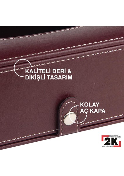 Suni Deri Peçetelik Mendil Kutusu 13*24*6 Cm.