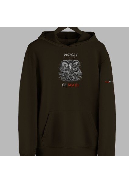 Kapşonlu Dark Tasarım Baskılı Victory Desenli Hoodie fiyatları