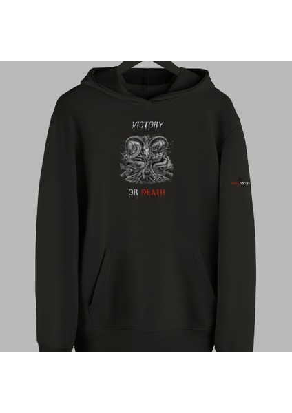 Kapşonlu Dark Tasarım Baskılı Victory Desenli Hoodie fiyatları
