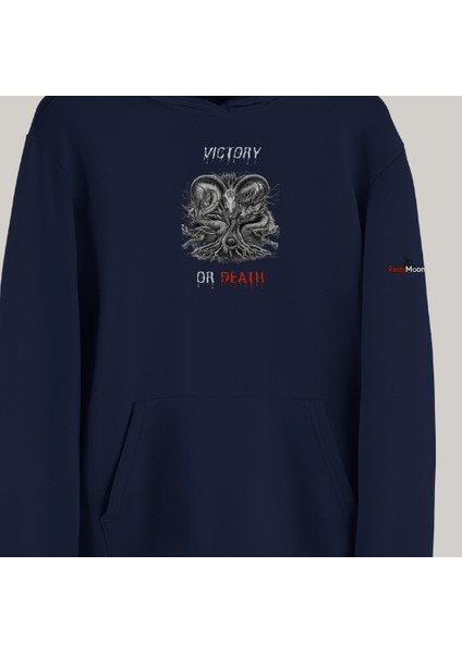 Kapşonlu Dark Tasarım Baskılı Victory Desenli Hoodie fiyatları
