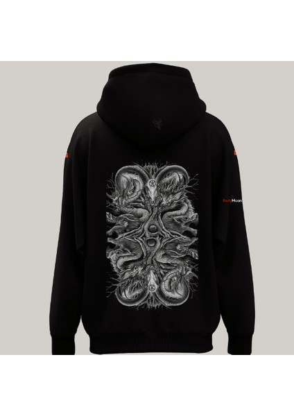 Kapşonlu Dark Tasarım Baskılı Victory Desenli Hoodie