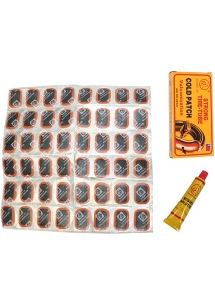 Motosiklet-Bisiklet Lastik Tamir Yama Seti Soğuk Yama 48 Li