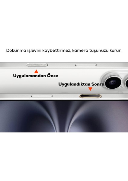 Apple iPhone 16 Serisi Uyumlu Metal Alaşımlı Hassas Dokunmatik Kamera Denetim Butonu Koruyucu modelleri