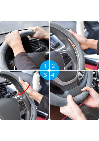 Peugeot 208 2012 – 2015 Direksiyon Uyumlu Koruyucu Siyah Deri Geçme Kılıf modelleri