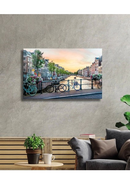 Amsterdam Cam Tablo, Ev ve Ofis Duvar Dekoru Hediyelik Büyük Tablo Dayanıklı Cam fiyatları