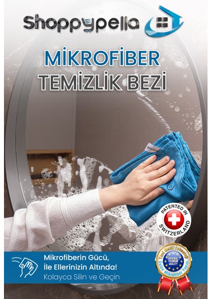 Mikrofiber Active Bez 3'lü Temizlik Bezi, 60X40CM