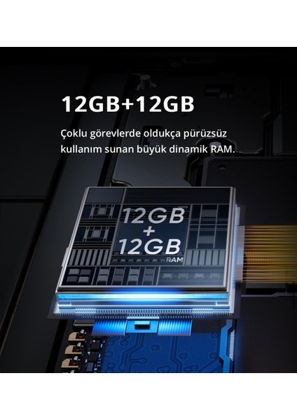 GT6 5g 24 GB Ram 12gb 12gb'a Kadar Dinamik Ram 256gb) 808 Oıs Kamera Next Aı Realme Türkiye garantili