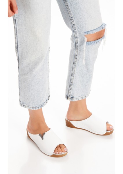 Iç Dış Deri Dolgu Taban Ortopedik Kadın Terlik fırsatları