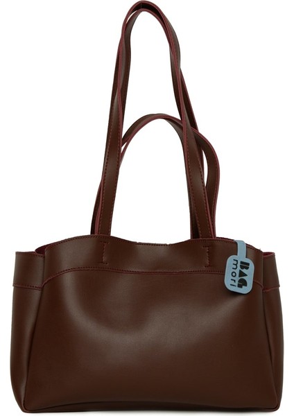 Bordo Yavrulu Çift Askılı Çanta