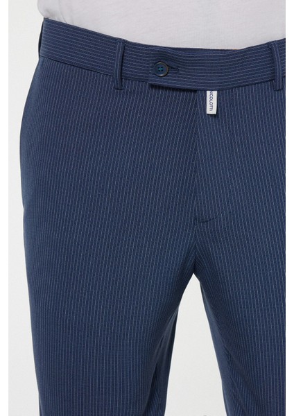 Çizgili Laci Kumaş Pantolon 2846-1 46 modelleri