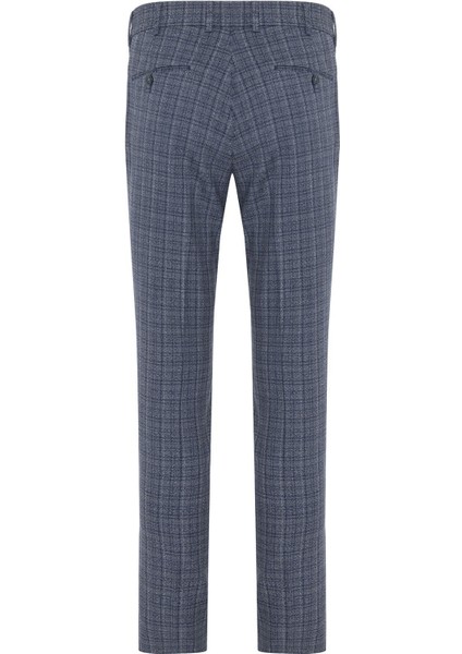 Gri Lacivert Ekoseli Pantolon 690-1 42 fiyatları