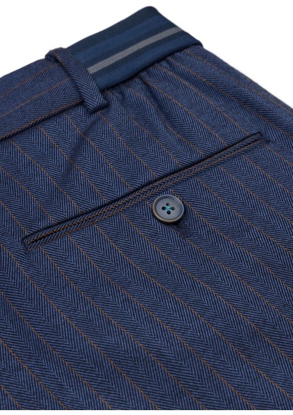 Lacivert Tek Pile Çizgili Pantolon 816-2 46 modelleri