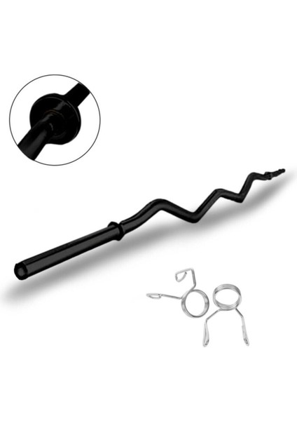 Siyah Spor Z Bar 120 Cm Krom Ağırlık 280 gr Sağlam ve şık tasarım