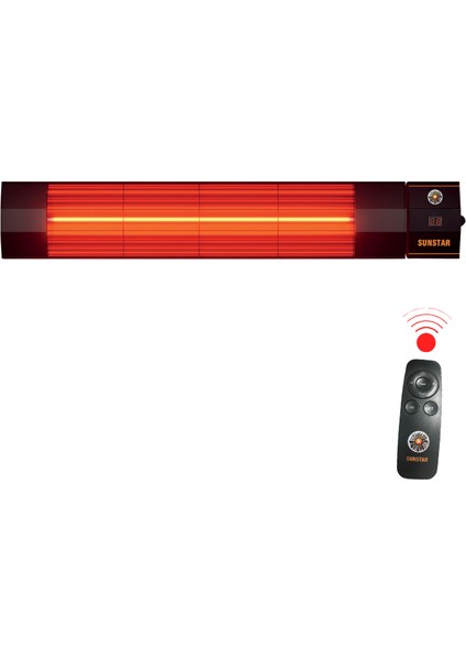 Dış Mekan Halojen Soba Infrared Isıtıcı Kumandalı 2500W