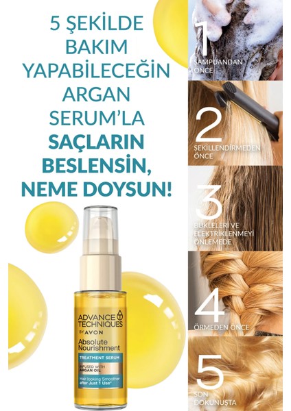 Advance Techniques Argan Yağı İçeren Besleyici Saç Serumu 30 ml