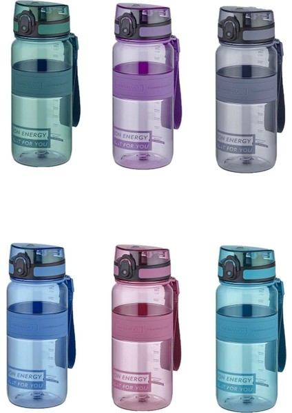 Tritan Su Matarası 650 ml Yenilenen Renkler