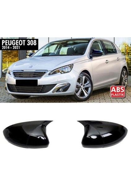Peugeot 308 Batman Yarasa Ayna Kapağı Piano Black 2014-2021