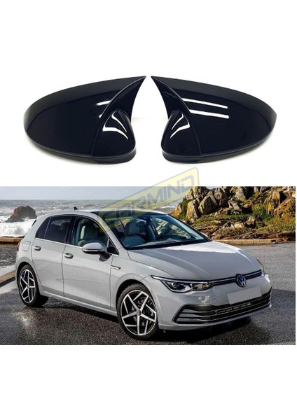 Vw Golf 8 Batman Yarasa Ayna Kapağı Piano Black 2021-