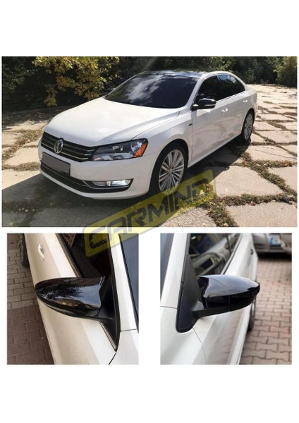 Vw Passat B7 Batman Yarasa Ayna Kapağı Piano Black