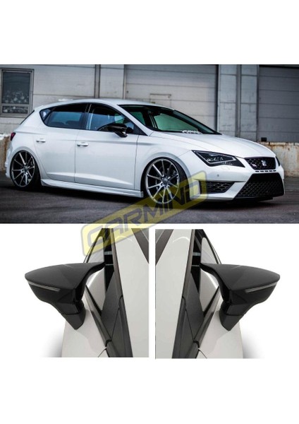Seat Leon Batman Mk3 Yarasa Ayna Kapağı Piano Black 2013-2019