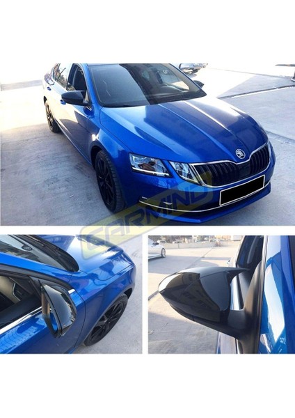 Skoda Octavia Batman Ayna Kapağı Piano Black 2013-2020