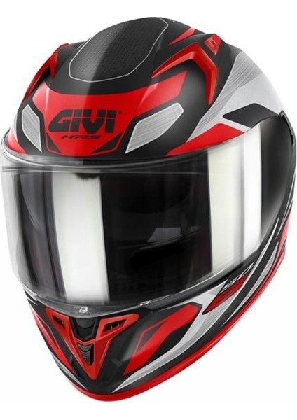 Gıvı 50.8 Brave Kapalı Kask Mat Siyah-tıtanıum-kırmızı