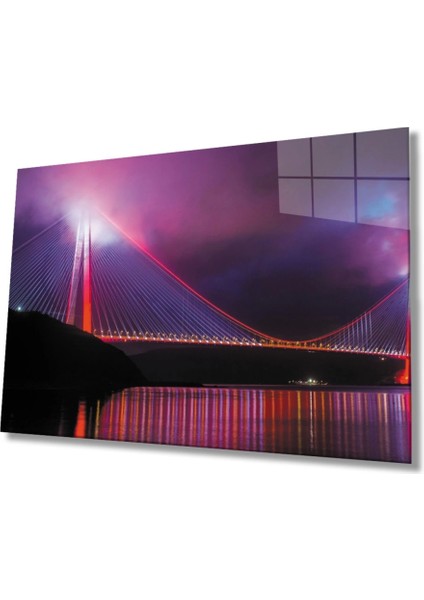Teknoo- Istanbul Boğazı Manzara 4mm Dayanıklı Cam Tablo Temperli Cam