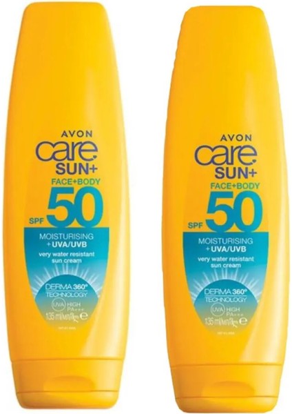 Yüz ve Vücut Için Koruyucu Güneş Kremi Spf 50 135 ml 2li