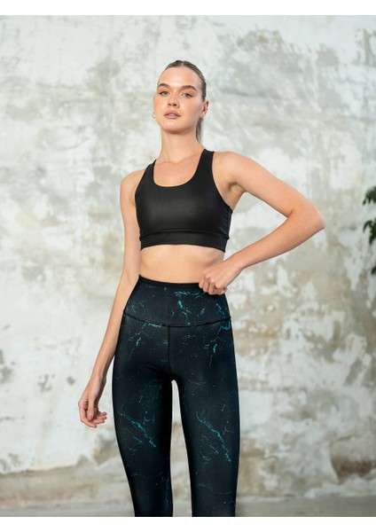 Metz Desenli Spor Tayt