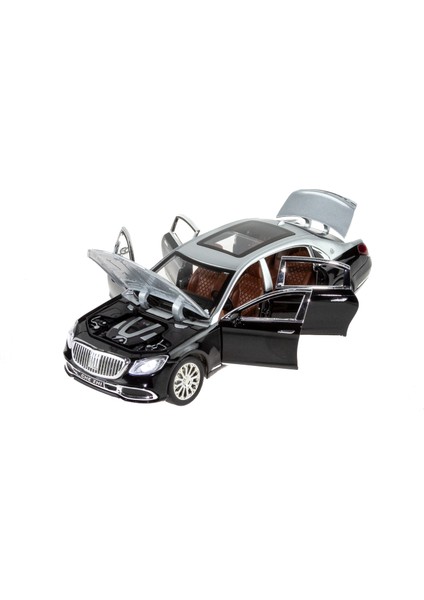 1:24 Ölçek Die-Cast Model Metal Araba Süper Sedan Gri Işıklı fırsatları